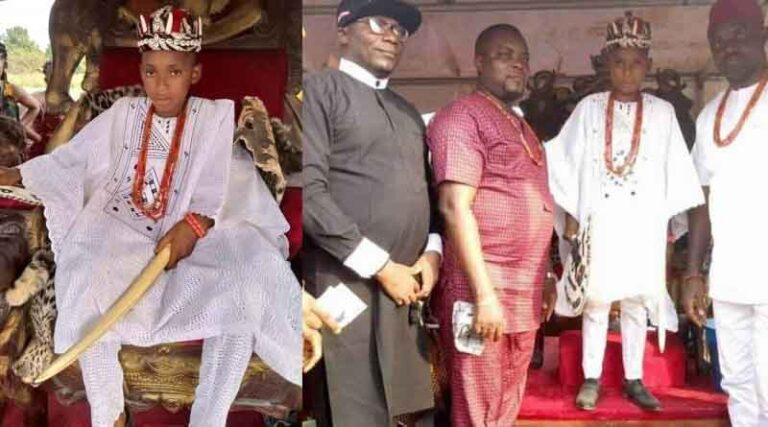 10yr old boy becomes the youngest monarch in Anambra