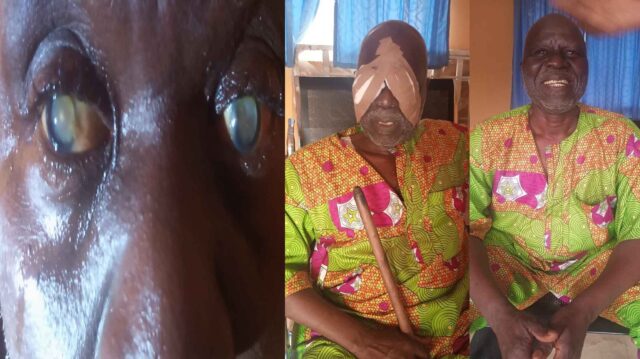 76 year old blind man regains sight after an Igbo group paid for his eye surgery