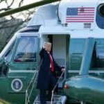 Moment Donald Trump left the White House for the last time as President (Video)