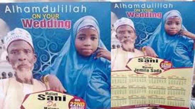Nigerians React as Elderly man weds little girl in Northern Nigeria