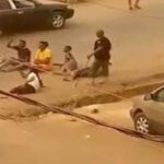 Watch the Viral Video of Policemen in Orlu beating young men with big sticks