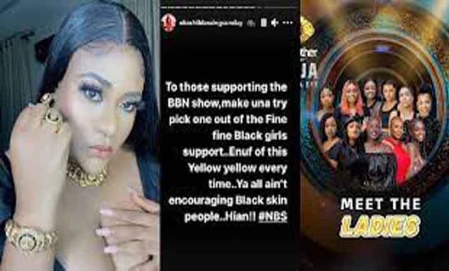 “Enough of supporting fair girls every time, pick a black girl this year” – Actress, Nkechi Blessing tells BBNaija viewers