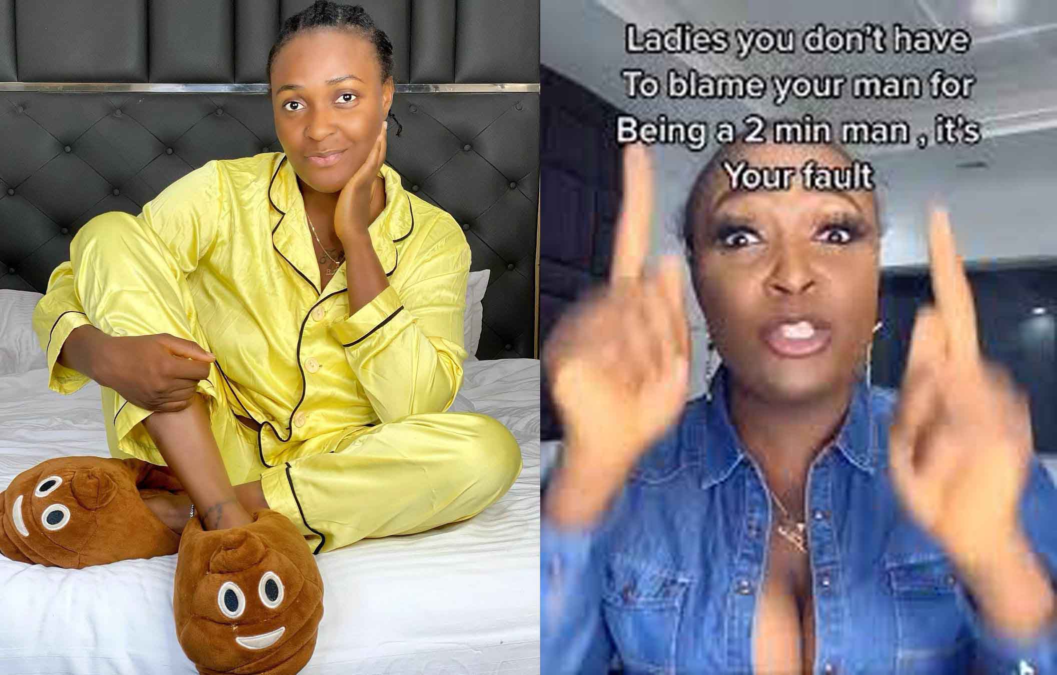 “If your man is a 2 minutes man, it’s your fault” – Blessing Okoro tells women (video)