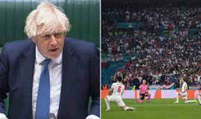 Boris Johnson announces online racists will be banned from football matches