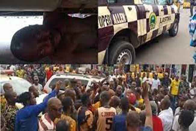 Driver lies under LASTMA vehicle to evade arrest