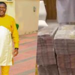 Obi Cubana’s mother’s burial: Kanayo O. Kanayo flaunts stash of money for lavishing