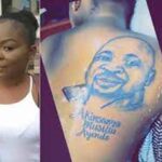 Lady tattoos MC Oluomo’s face on her back (photo/Video)