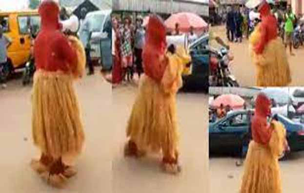 Masquerade seen preaching the gospel of Jesus Christ (video)