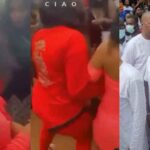 Uninvited slay queens’ bounced out of Obi Cubana’s mum’s burial (video)