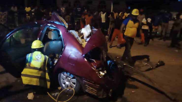 Tragic As Five friends all d*e in a car crash while retuning from a nightclub in PH, Rivers State