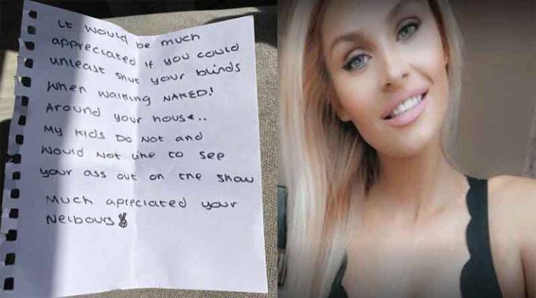 Woman, Receives Weird Letter From Neighbor Telling Her to Shut Blinds As They Can See Her 'A**'