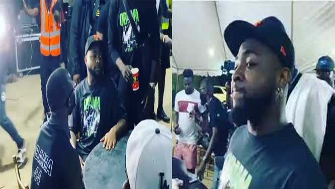 Davido and his crew at the candlelight of his late friend Obama DMW (video)