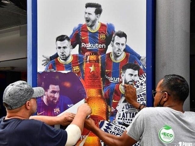 Lionel Messi's image removed from Mural at Barcelona Stadium as he joins PSG