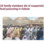 24 Family Member die of suspected Food poisoning in Sokoto 