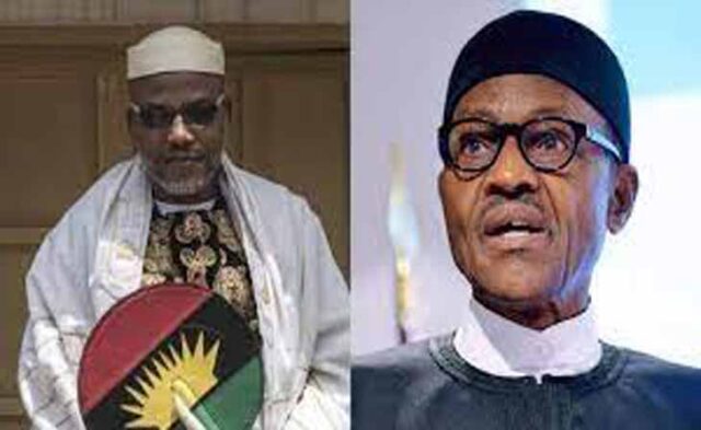 BREAKING Nnamdi Kanu Should Defend Himself In Court, I Can’t Release Him – Buhar