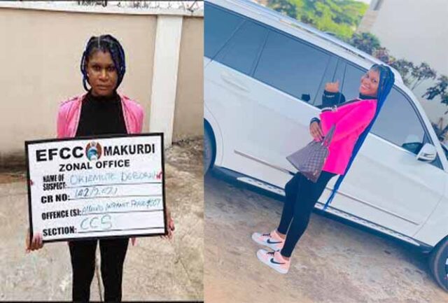 EFCC arrests lady selling her photographs and facebook account to internet fra*dsters