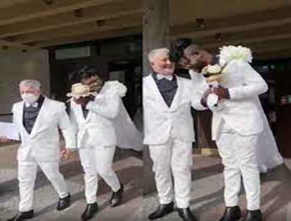 "Mr and Mrs Smith" Ghanaian man weds his partner abroad in intimate ceremony