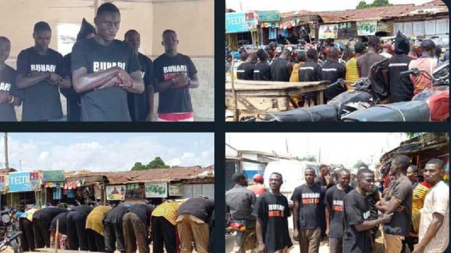 Nigerian Muslim Activists Wear #BuhariMustGo T-Shirts To Juma'at Prayer In Abuja