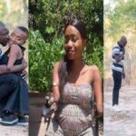 Physically-disbabled woman happily shows off the love of her life