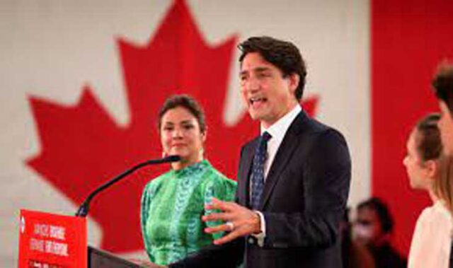Canadian Prime Minister Justin Trudeau wins Re-election but falls short of a Majority