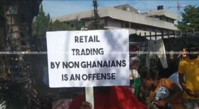 Ghanaian trade Union locks up foreigner's shops again