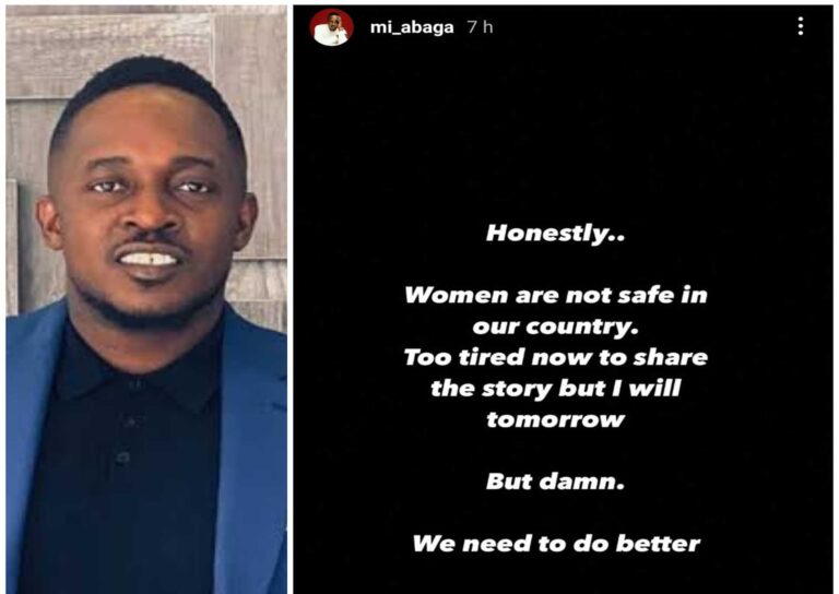 Women are not safe in Nigeria 🇳🇬 - MI Abaga Nigerian rapper MI Abaga took to his InstaStory to share his thought about the safety of women in Nigeria. According to him, he has a reason for his statement but he was too tired to explain at the time of the post