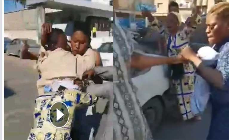 Nigerian 'big girls' fight on the street of Benghazi, Libya