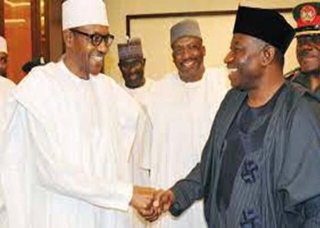 Buhari, Goodluck Jonathan meet behind closed doors in Aso Villa