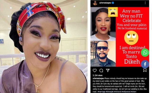 Weeks after breaking up with KpoKpogri, Nollywood Actor Proposes to Tonto Dikeh 