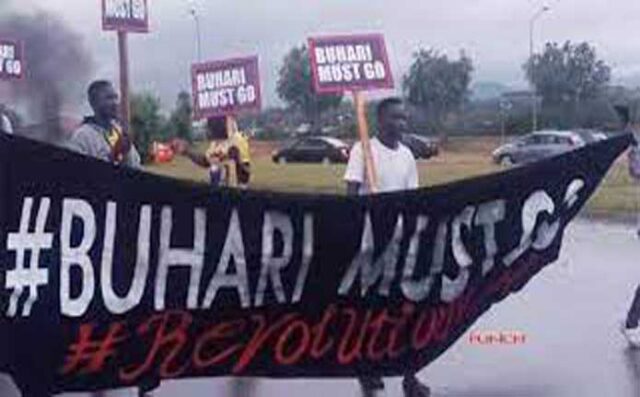 Nigeria @ 61: Tension as ‘Buhari Must Go’ protesters storm Abuja streets [VIDEO]