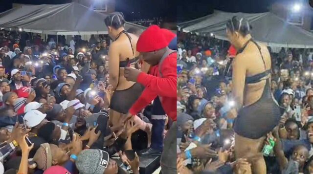 Dancer Zodwa Allows Fans Touch Her Private Part As She Performs On Stage (video)