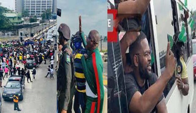 Video of #EndSARS protesters at Lekki Toll gate and other States in Nigeria