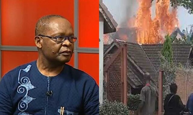 BREAKING: Joe Igbokwe’s country home set ablaze in Anambra [VIDEO]