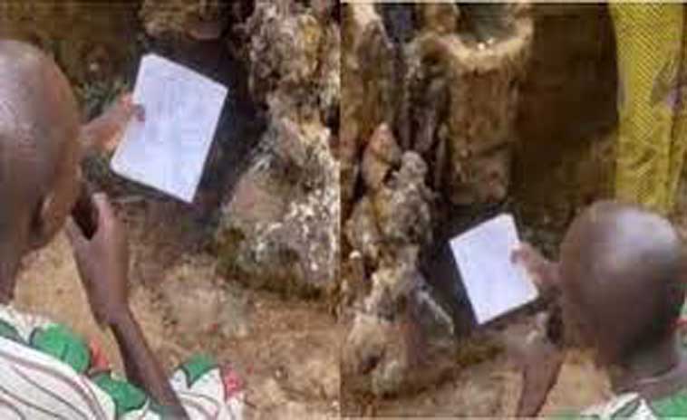 Nigerian man storms shrine, reports scammer who defrauded him