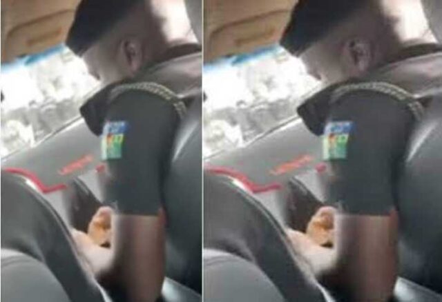 Policeman caught on tape happily counting bribe inside motorist’s car