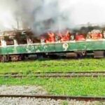 Hoodlums set Kano-bound train on fire at railway station in Kware