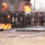 Abeokuta petrol tanker fire: Woman, child killed in incident