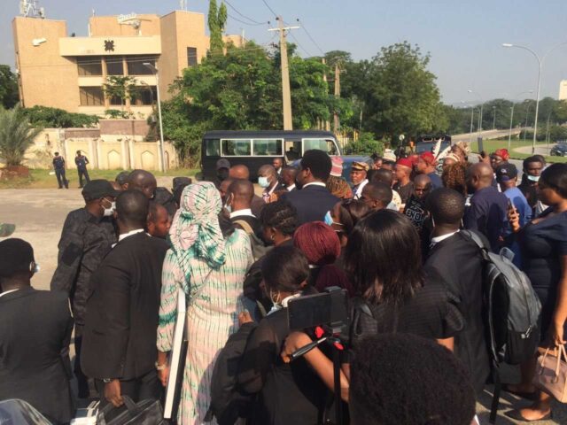 Nnamdi Kanu’s trial: DSS bars lawyers, journalists, Igbo traditional rulers from court building 