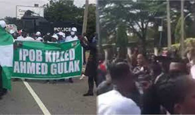 Nnamdi Kanu supporters and One Nigeria group confront each other in Abuja, as court adjourns his trial to January 2022