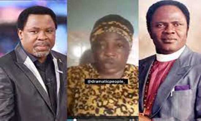 Female preacher claims  She saw TB Joshua and Bishop Benson Idahosa are in hell fire, reveals why Benson Idahosa was sent to hell fire (Video)