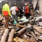 Photos from the scene of the gas explosion that occurred in Ladipo, Lagos