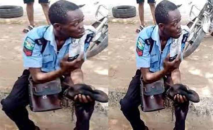 Drunk policeman in viral video arrested in Osun