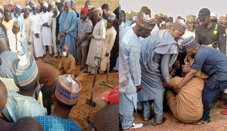 Kaduna Assembly Speaker broke down in tears during burial of lawmaker killed by bandits