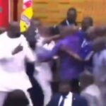 Members of Ghana Parliament fight dirty during voting on the controversial E-levy bill.