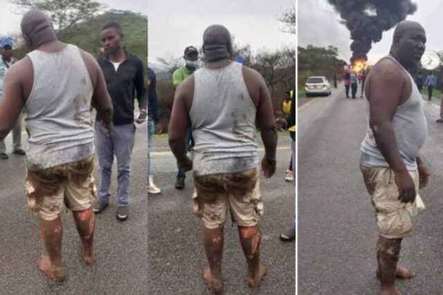 Man hailed a hero after he pulled 8 people out of a burning bus.