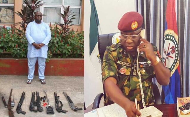 ‘General’ who claimed Buhari shortlisted him as Army Chief arrested with guns