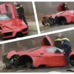 Mechanic Wrecks  £2.5million Ferrari after smashing tree stump on test drive