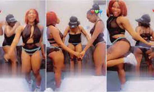 Moment Nigerian strippers pray and speak in tongues before starting their hustle (video)
