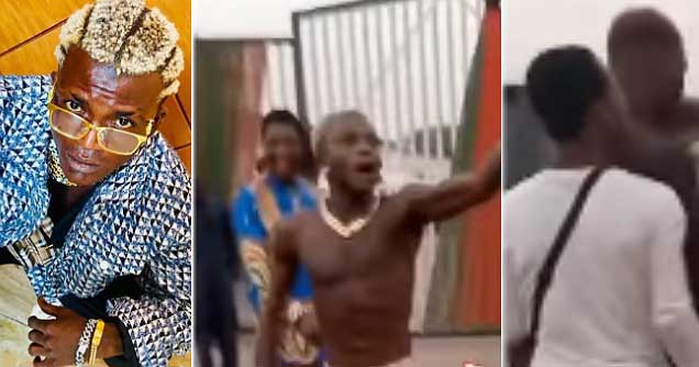 Portable goes mad, engages in public fight with a lady in Ogun state