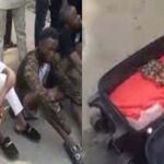 Suspected Yahoo boys arrested in a hotel after being caught with live snake in their luggage.